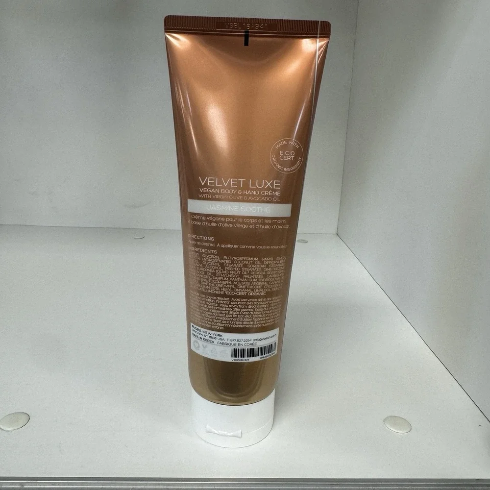 VOESH Velvet Luxe Jasmine Soothe Vegan Body & Hand Creme Lotion‎ 8.5 oz